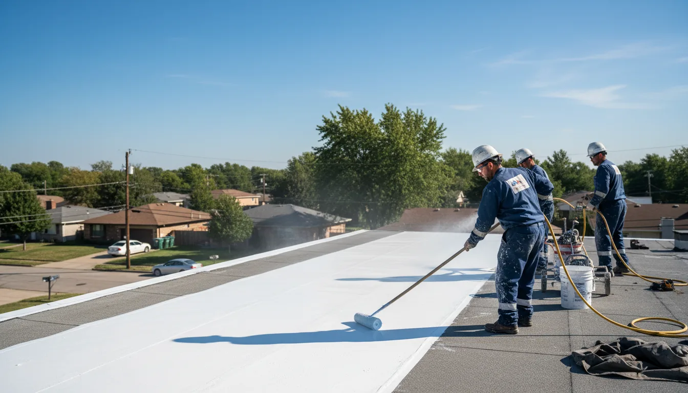 Commercial roof coating in La Vernia, TX near me
